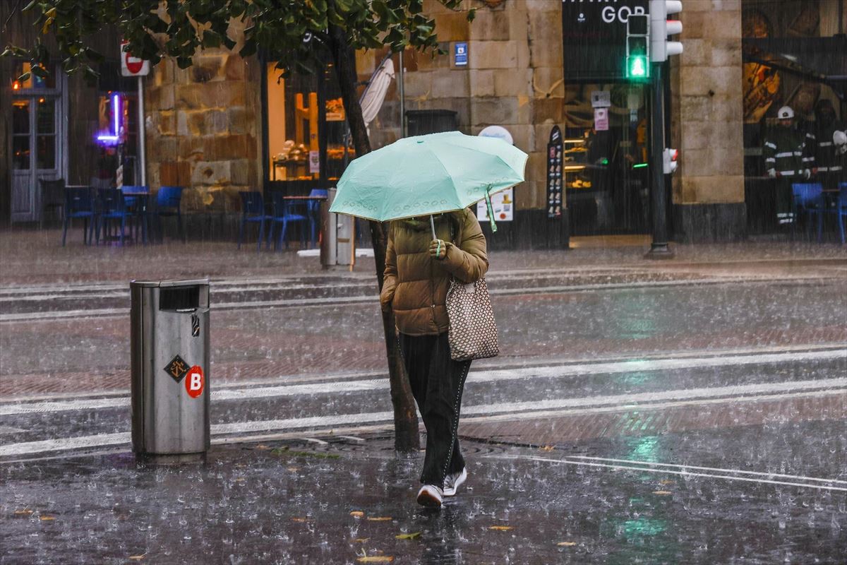Activado el aviso amarillo por lluvia en Bizkaia. Foto: EFE