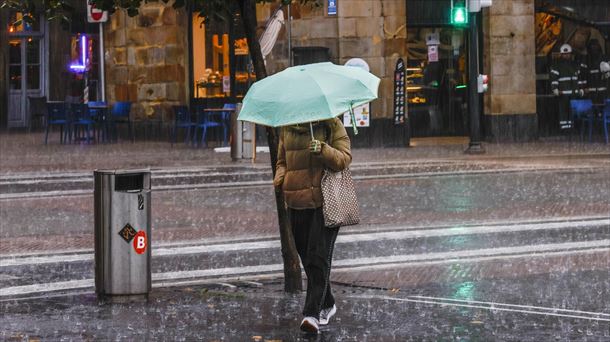 Activado el aviso amarillo por lluvia en Bizkaia. Foto: EFE