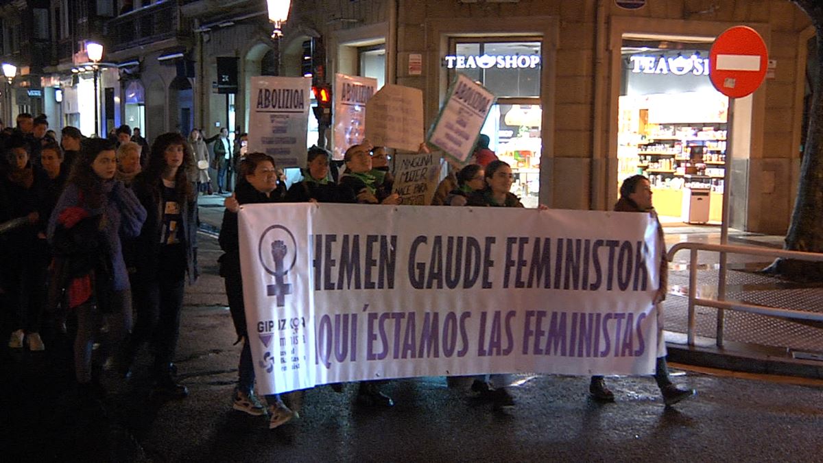 Manifestación en Donostia-San Sebastián. Imagen: EITB