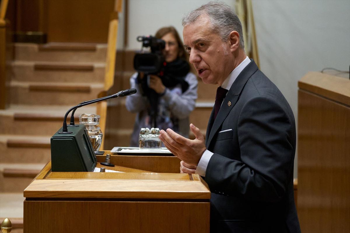 Iñigo Urkullu en el Parlamento Vasco 
