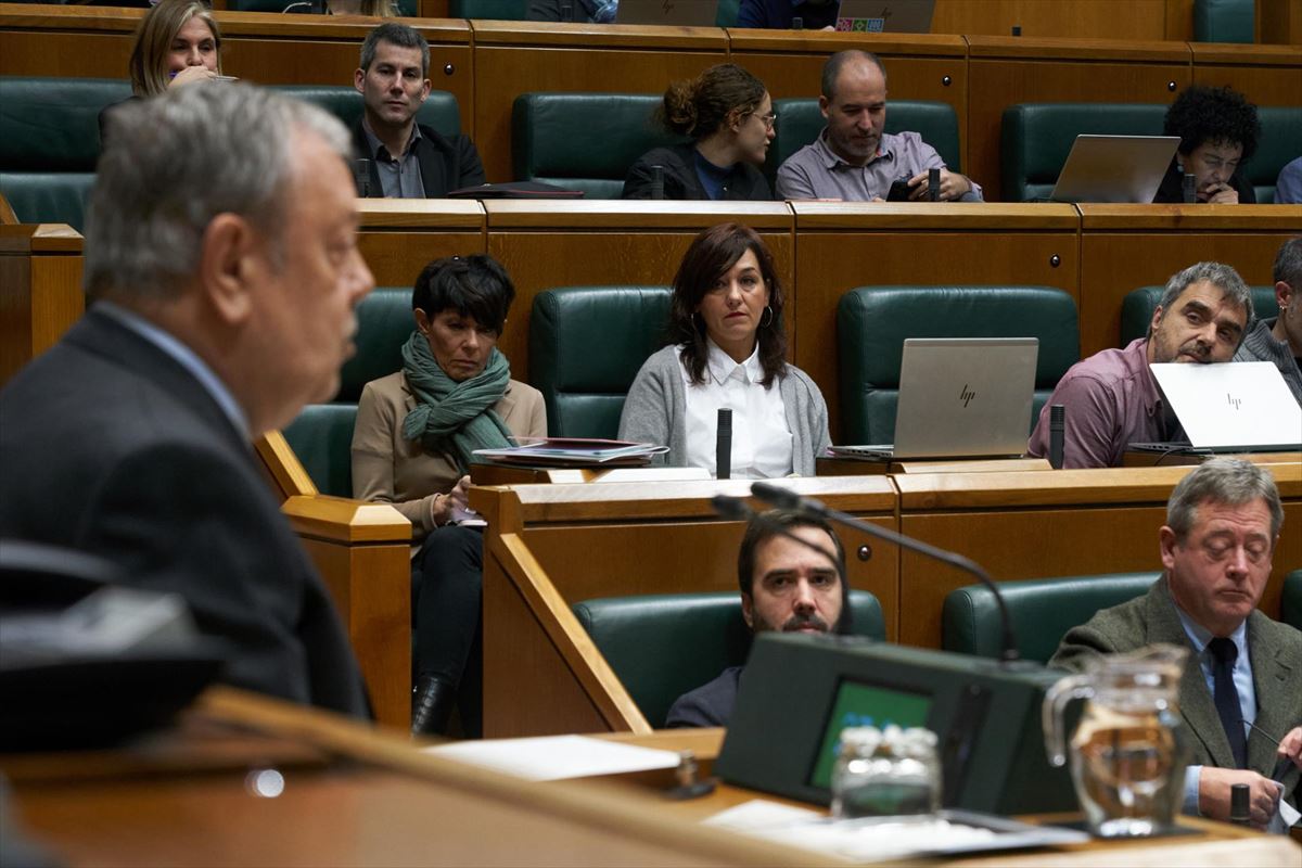 Pedro Azpiazu, en el Parlamento Vasco. EFE