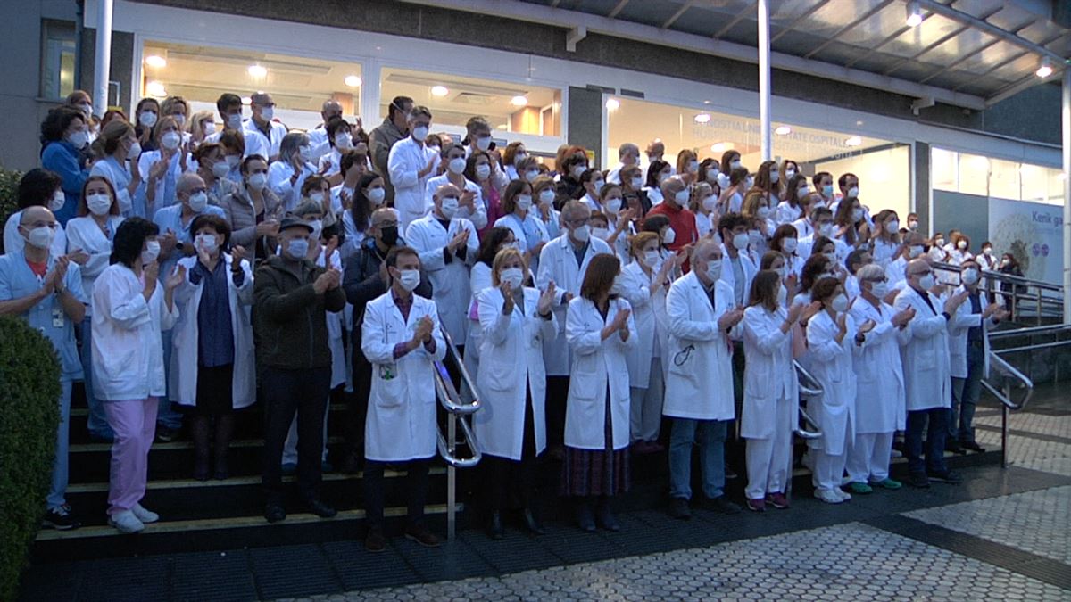 Concentración en el Hospital Donostia