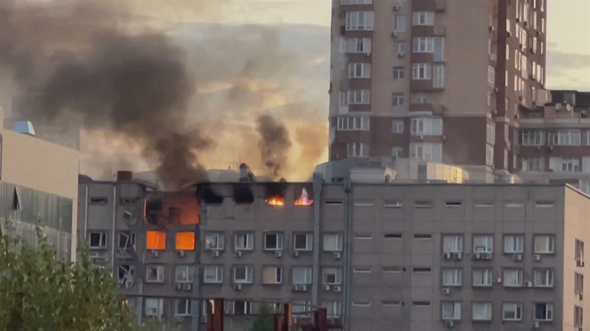 Ataque en Kiev. Imagen obtenida de un vídeo de Reuters.