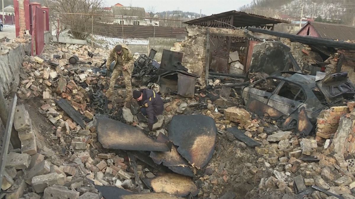 Ataque en Kiev. Imagen obtenida de un vídeo de Agencias.