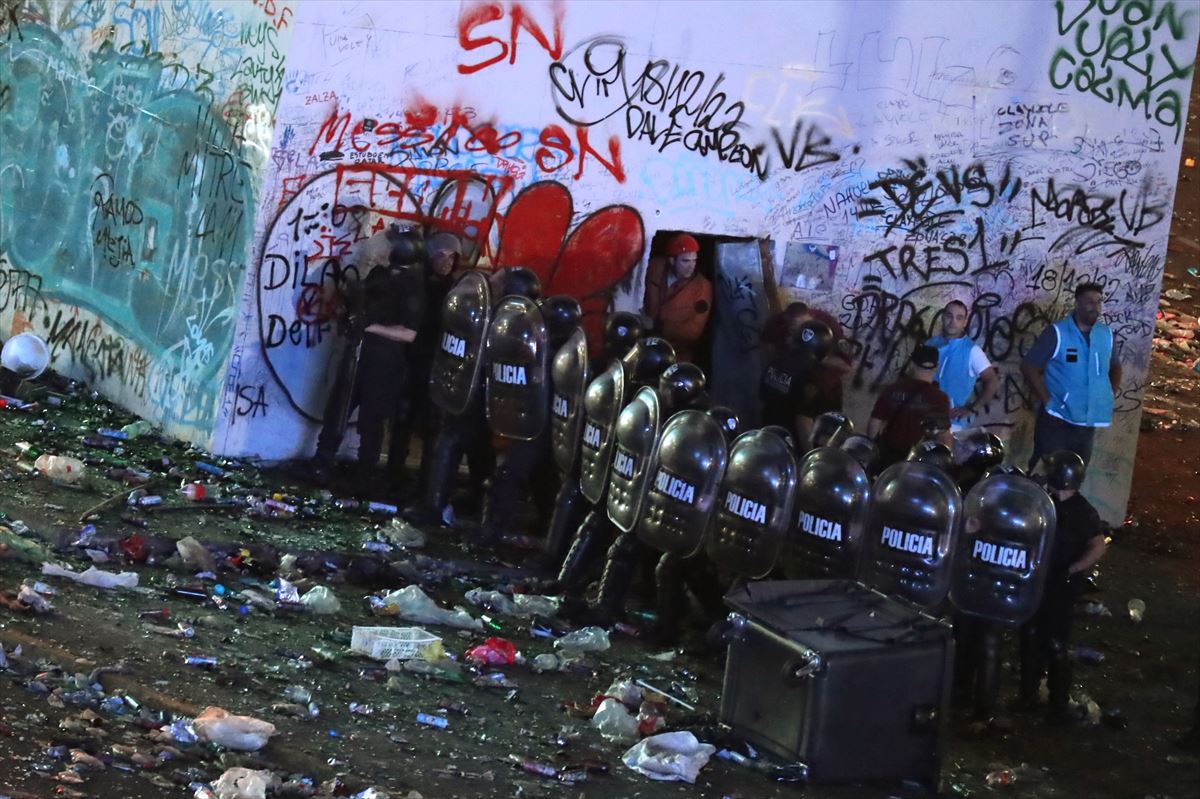 Incidentes en Buenos Aires. Foto: EFE.