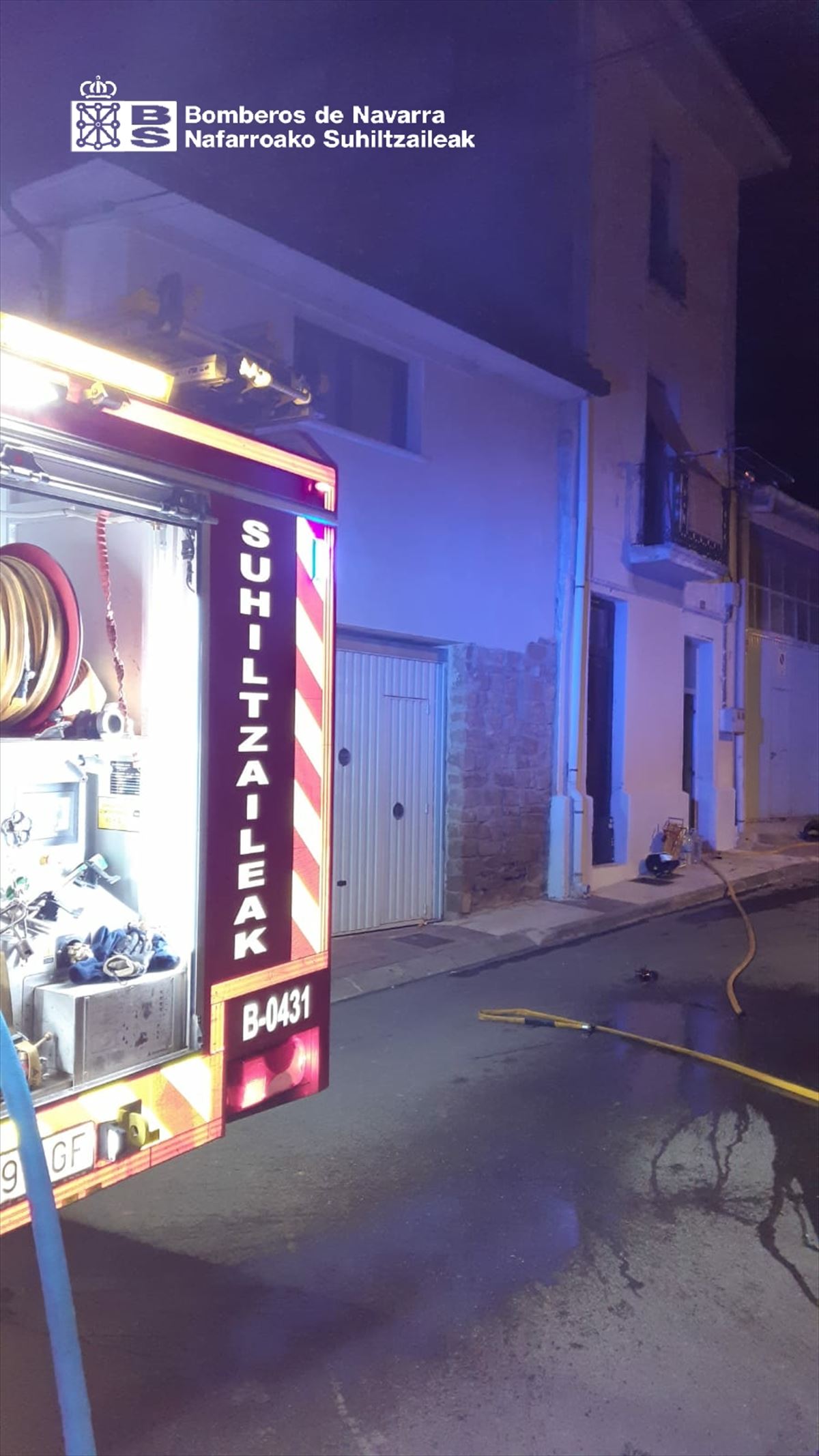 Un hombre resulta herido de gravedad en un incendio registrado en una vivienda de Carcastillo