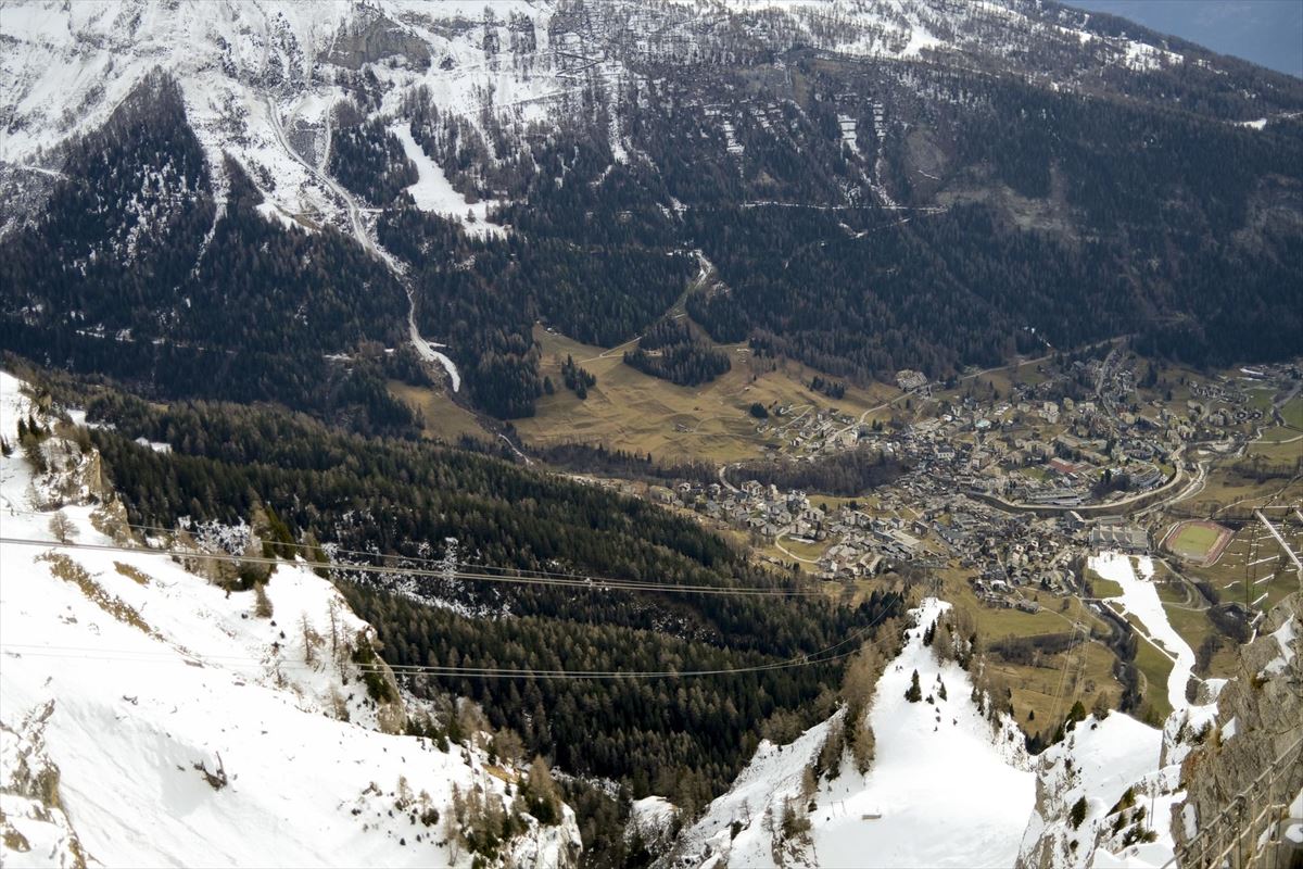 Escasez de nieve en los Alpes suizos. Foto: EFE
