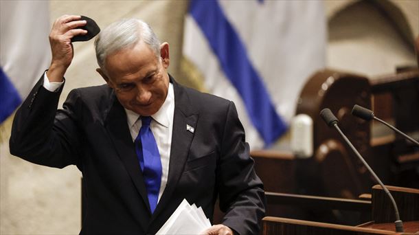 Benjamin Netanyahu Knesseten, Israelgo Parlamentuan. Argazkia: EFE