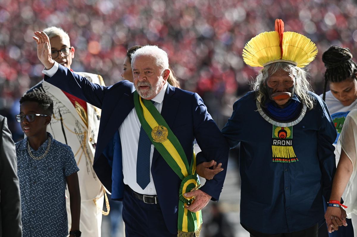 Lula, durante su acto de investidura, ayer. 