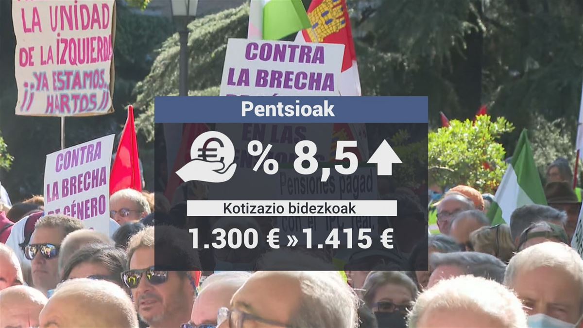 Pentsioak. EITB Mediaren bideo batetik ateratako irudia.