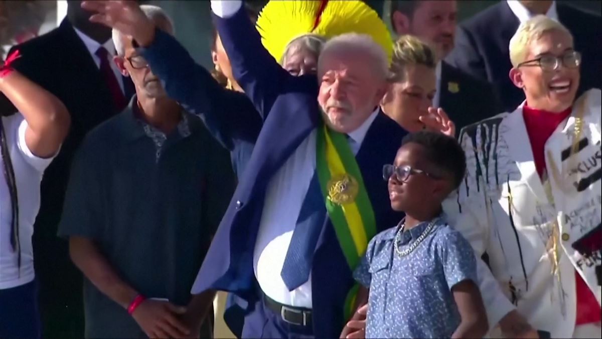 Lula, durante su acto de investidura, ayer. 