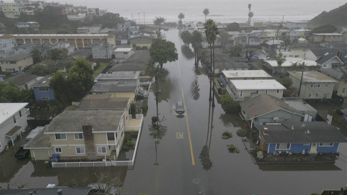 Inundaciones en California. Imagen obtenida de un vídeo de Agencias.