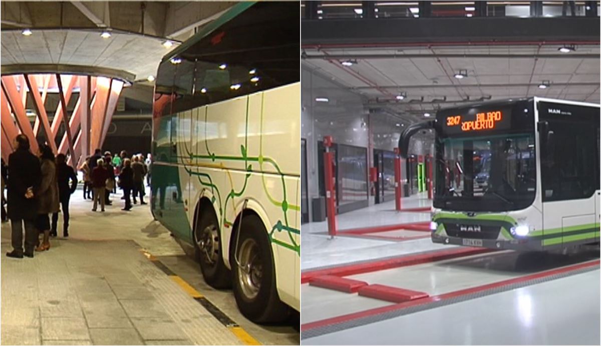 Imágenes de la estación de autobuses de San Sebastián y la Intermodal de Bilbao