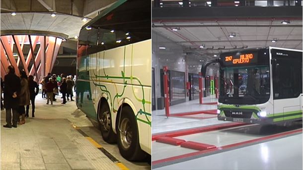 Imágenes de la estación de autobuses de San Sebastián y la Intermodal de Bilbao