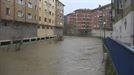 El caudal del río Butrón desciende a su paso por Mungia