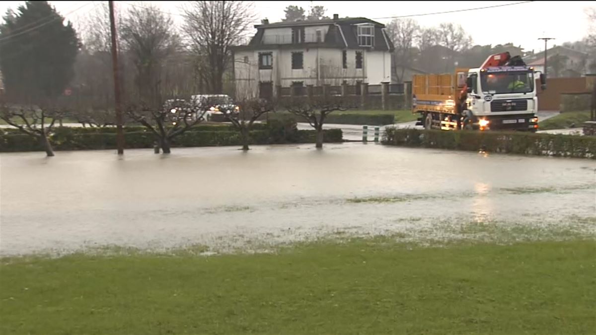 Inundaciones en Bizkaia. Imagen tomada de un vídeo de EITB Media.