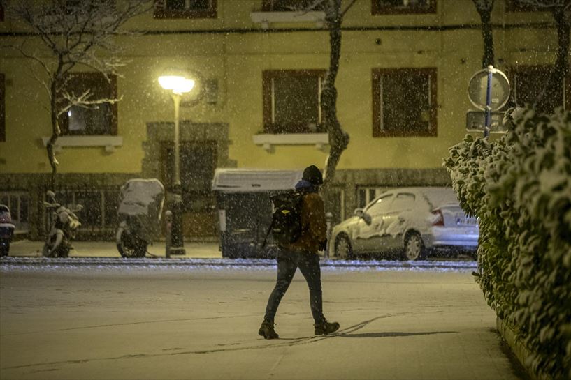 Primera nevada del año en Araba