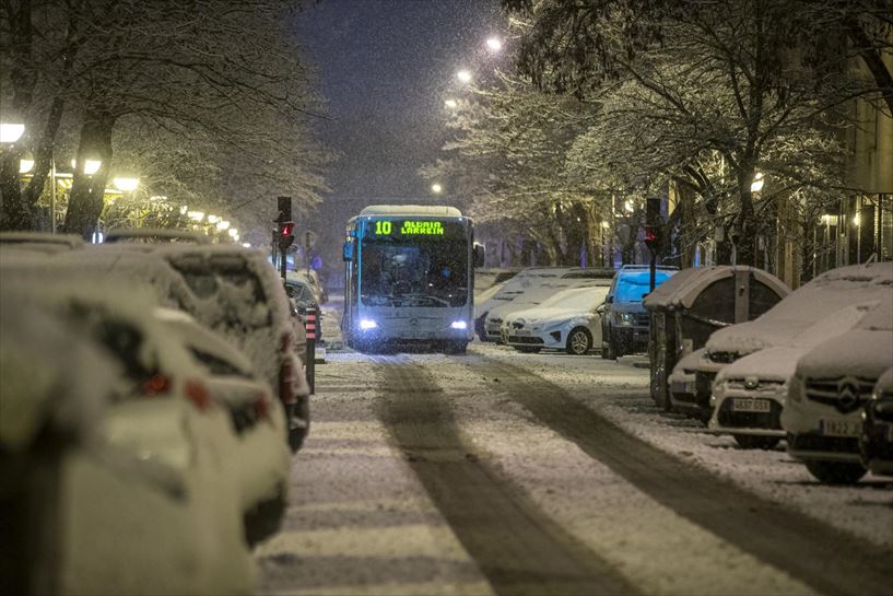 Primera nevada del año en Araba