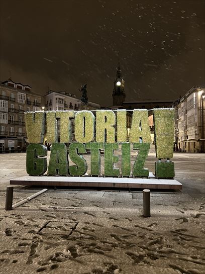 Primera nevada del año en Araba