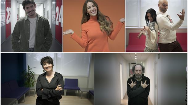 Silvia Abril, Nerea Garmendia, Ahikar Azkona, Mikel Urmeneta, Arima Rodríguez y Rubén Sierra