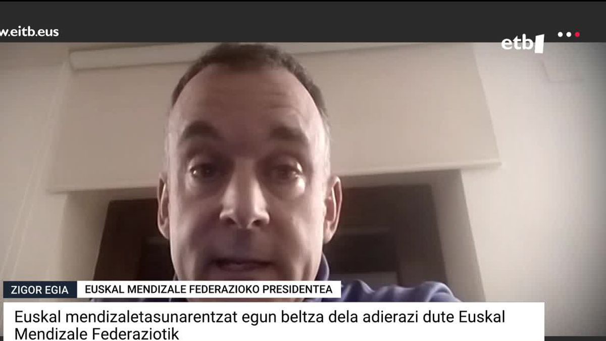 Zigor Egia, Euskal Mendizale Federazioako presidentea.