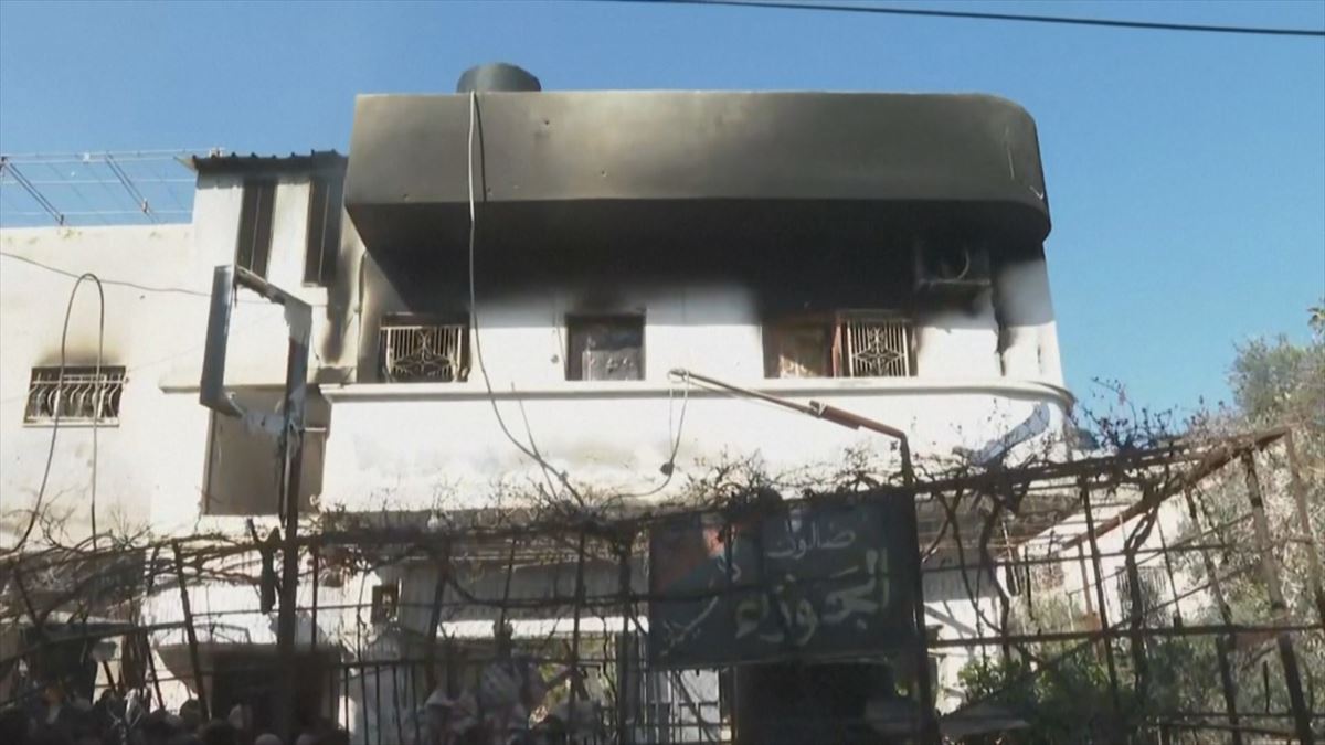 Ataque israelí en Yenín. Imagen obtenida de un vídeo de AFP.