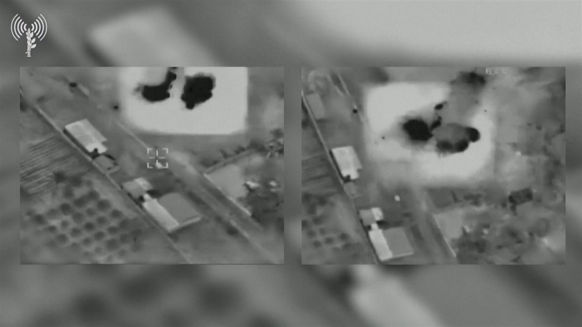 Explosión en Gaza. Imagen obtenida de un vídeo de Agencias.
