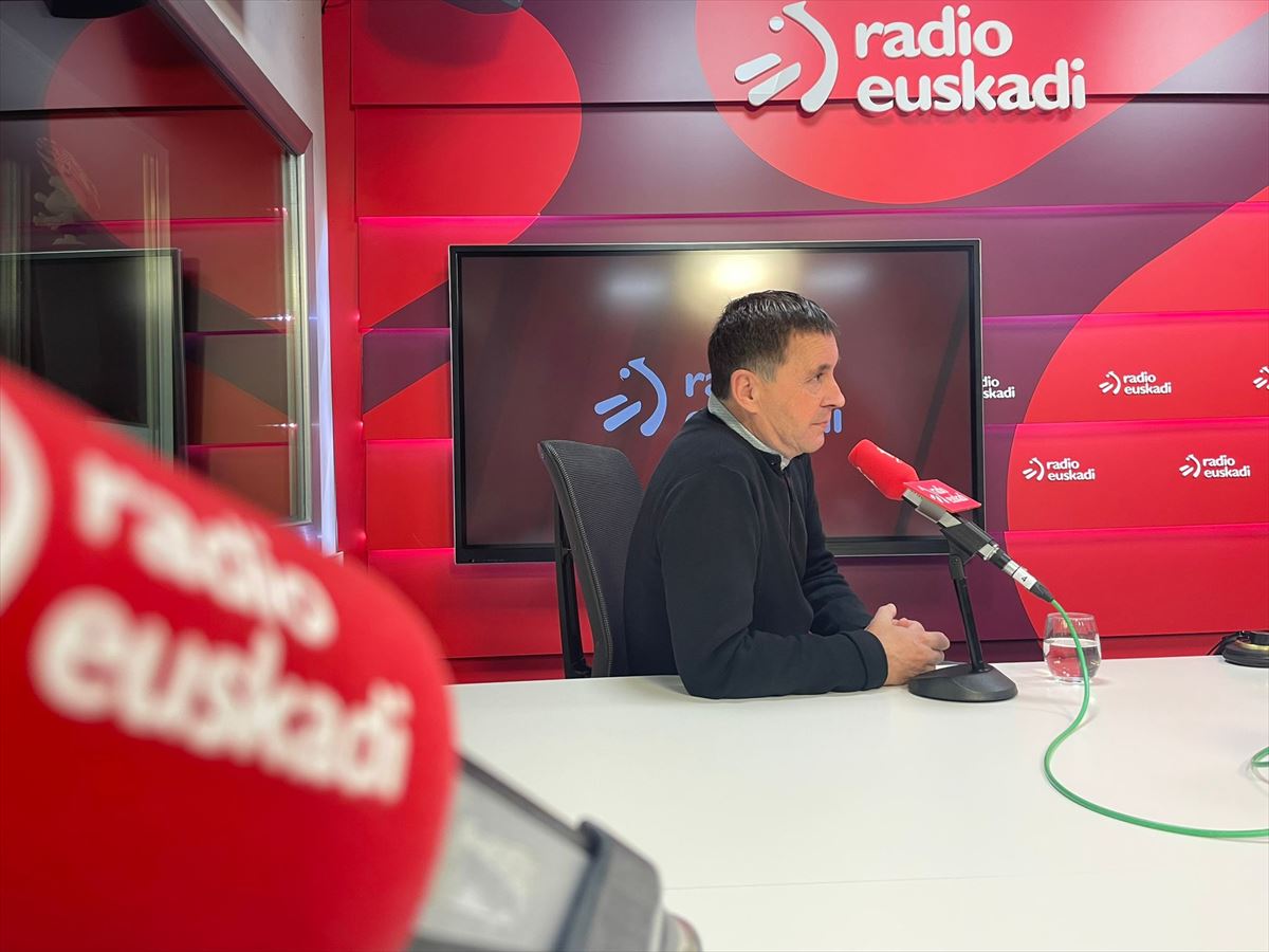 Otegi, durante la entrevista. 