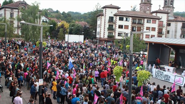 Erdizeko ustiaketaren kontrako manifestazioa, joan den urrian. Argazkia: @ErdizBizirik