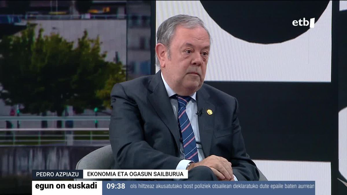 Pedro Azpiazu sailburua, Egun On Euskadi-n. Argazkia: EITB Media.