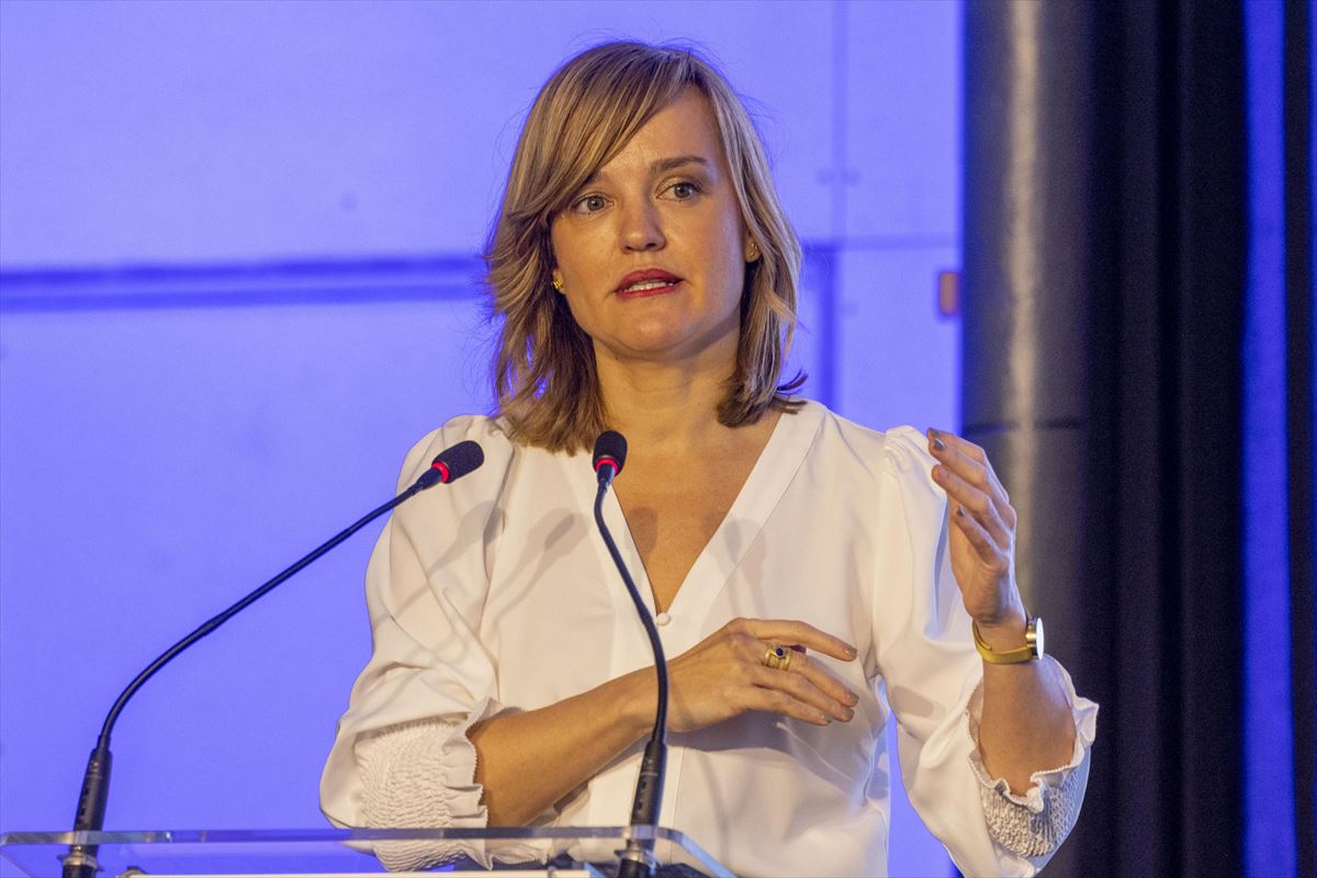 Pilar Alegría, ministra de Educación y portavoz del Comité Electoral PSOE. Foto de archivo: EFE