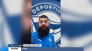 Asier Villalibrek Alaveseko zaleak agurtu ditu, Ibaian lehen aldiz entrenatu aurretik