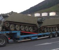 Llega al Puerto de Bilbao una remesa de vehículos blindados TOA M-113 para Ucrania