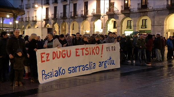 Pasaiako segada salatzeko elkarretaratzea. Argazkia: EITB