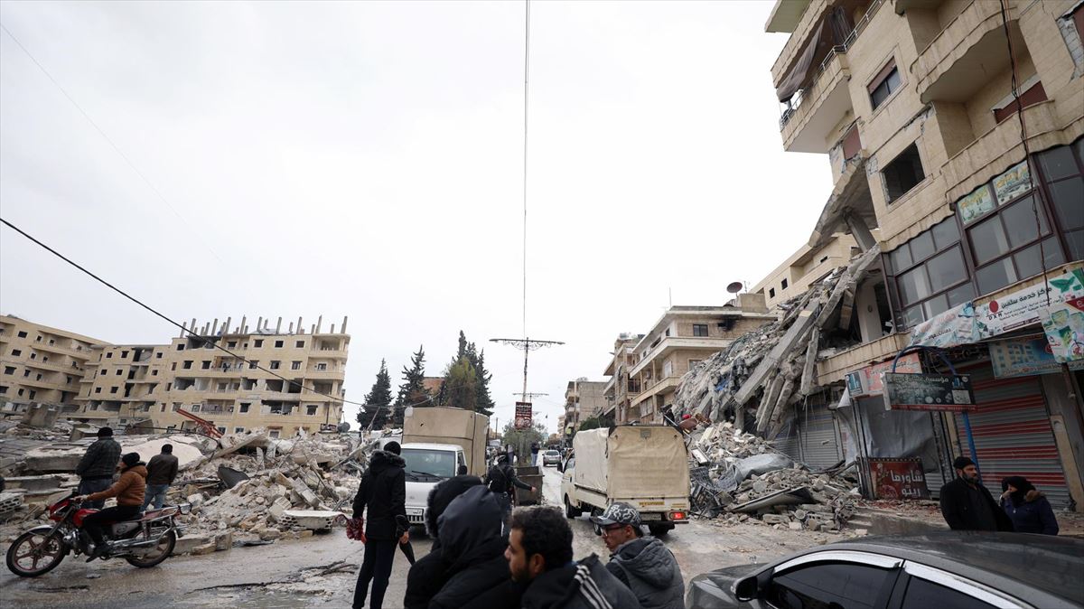 Destrozos en Idlib (Siria). Foto: EFE