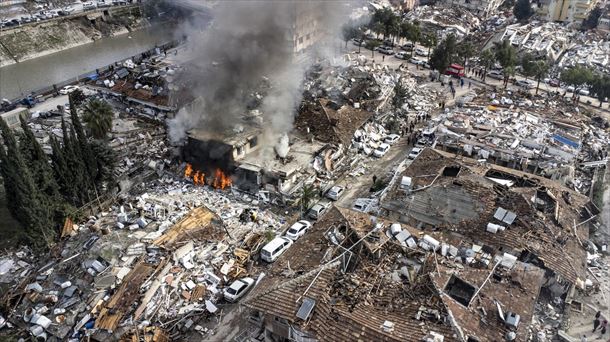 Destrucción en Hatay (Turquía). Foto: EFE