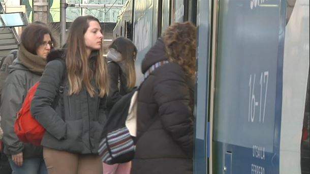 Bilbao, esta mañana. Imagen obtenida de un vídeo de EITB Media.