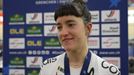 Eukene Larrarte, ''satisfecha'' con la medalla de plata que ha logrado en los Europeos de ciclismo en pista