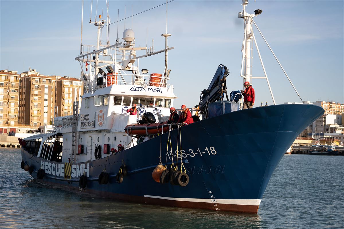 El buque de rescate Aita Mari. Foto: EFE
