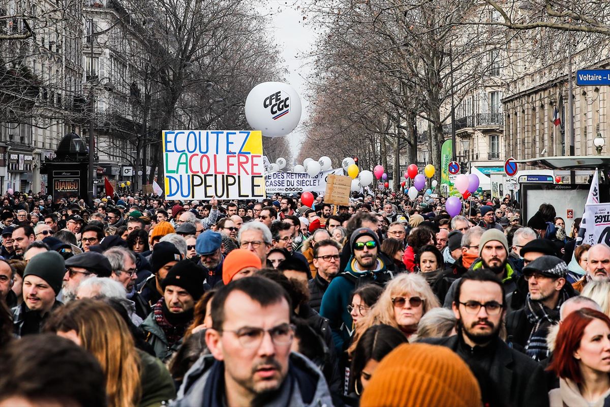 Imagen de una manifestación en París, el pasado 11 de febrero. 