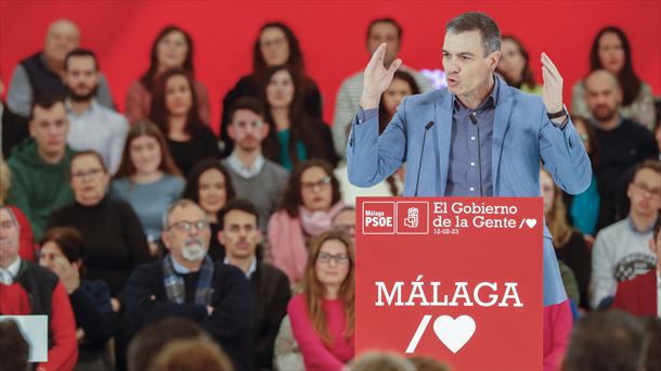 Pedro Sánchez hoy, en Málaga. Foto: EFE