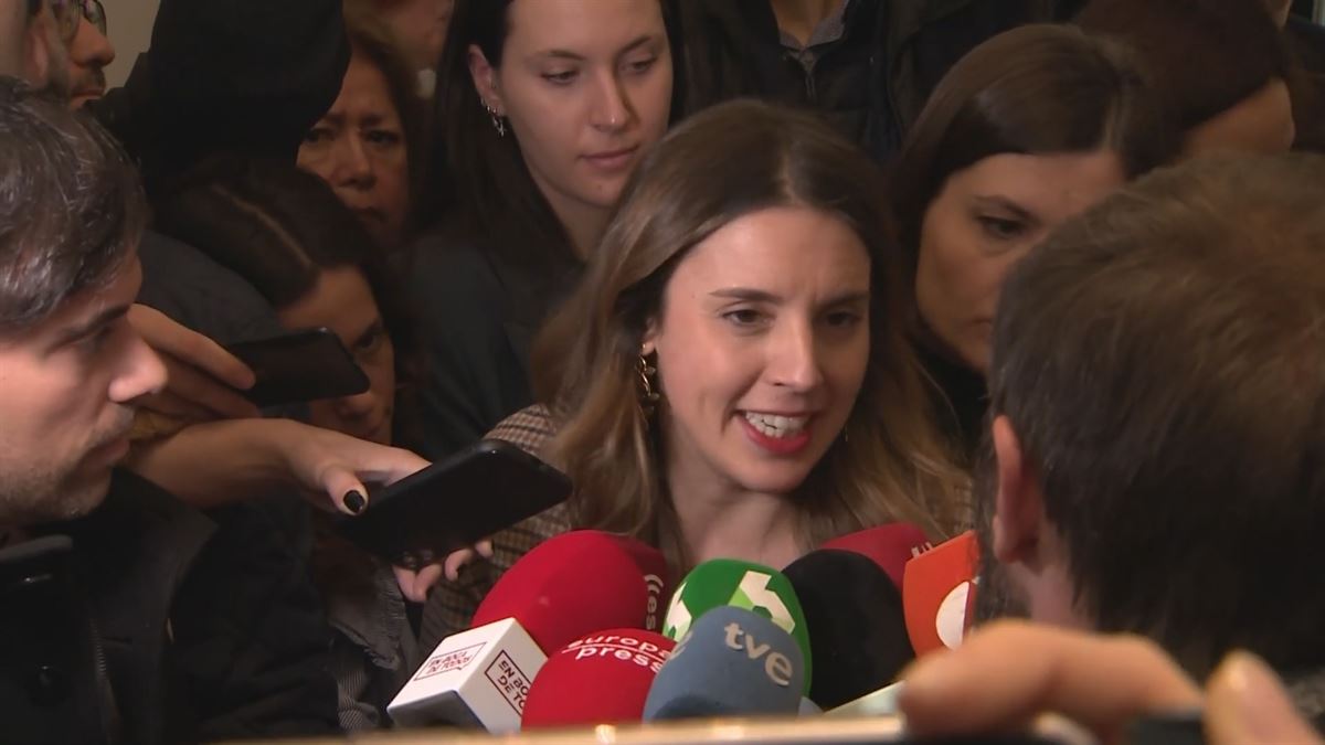 Irene Montero. Imagen obtenida de un vídeo de Europa Press.