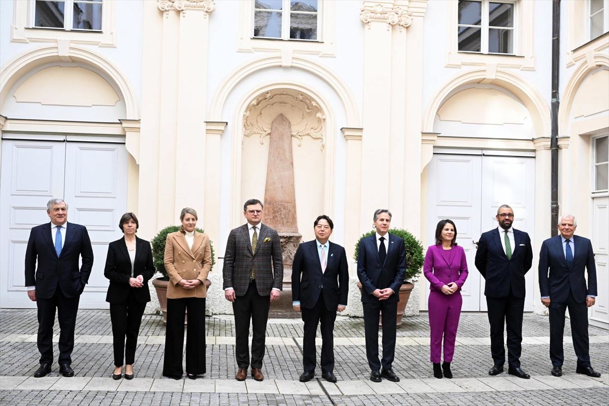 Ministros de exteriores del G7, hoy, en Munich. EFE.