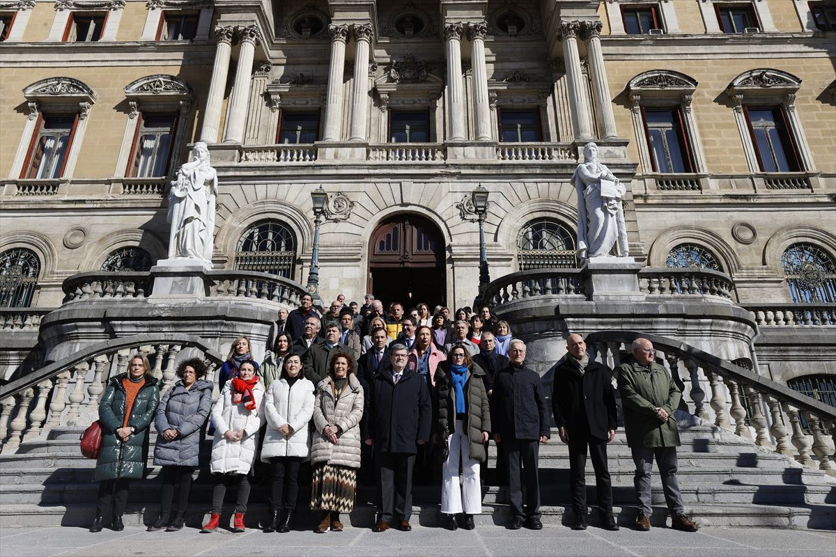 Concentración en Bilbao. Foto: EFE.