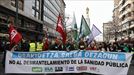 Manifestación multitudinaria a favor de la salud pública y Osakidetza, en Bilbao