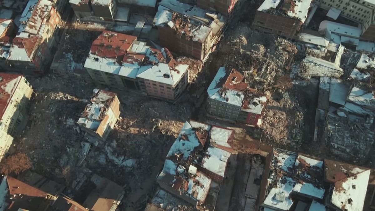 Terremoto en Turquía. Imagen obtenida de un vídeo de Agencias.