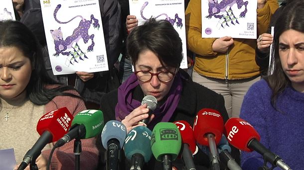 Amanda Verrone, Bilboko Mugimendu Feminista Autonomoko kidea. Argazkia: EITB Media.