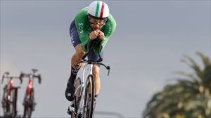 Filippo Ganna, Tirreno-Adriaticoko lehen liderra erlojupekoa irabazita