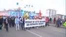 Miles de personas se manifiestan en Baiona contra la reforma de las pensiones