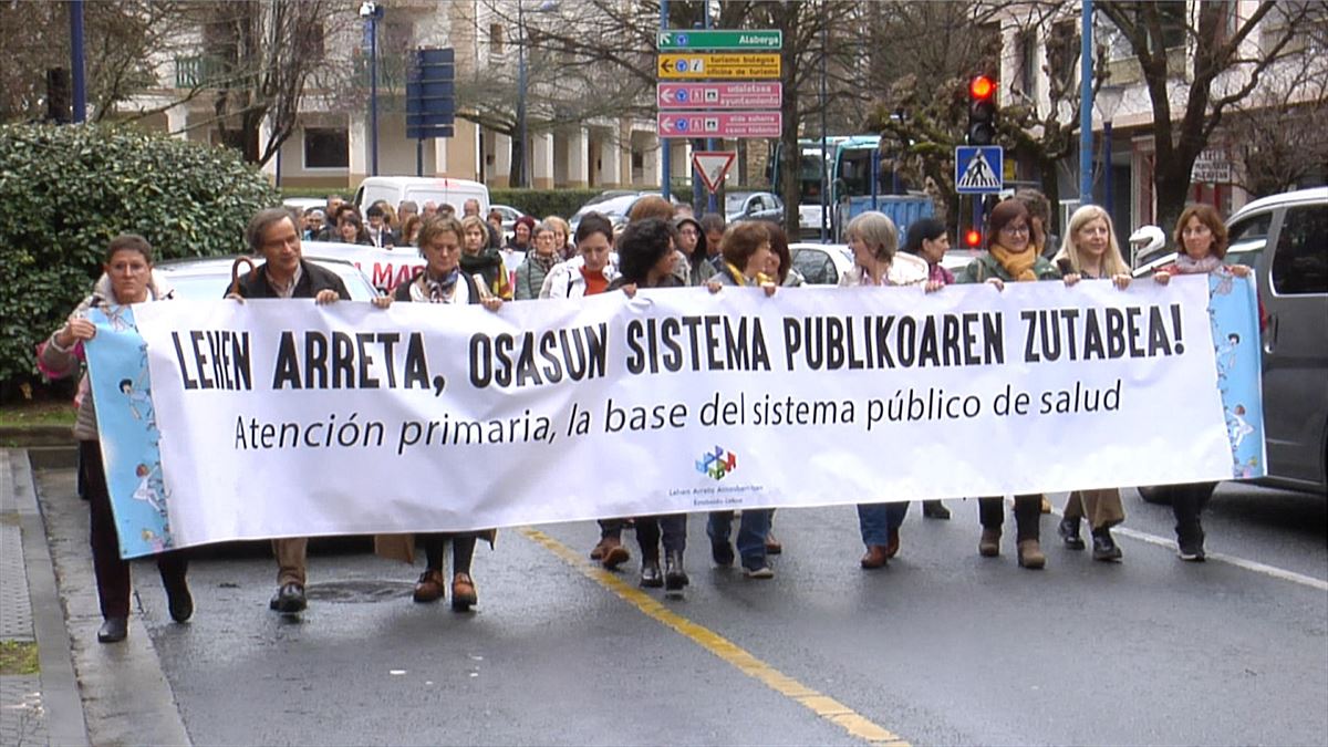 Manifestación realizada en Errenteria. Imagen: EITB MEDIA.